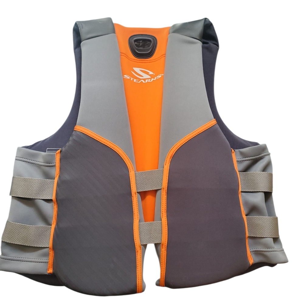 Stearns Gray and Orange Life Vest Size Large - Picture 2 of 3